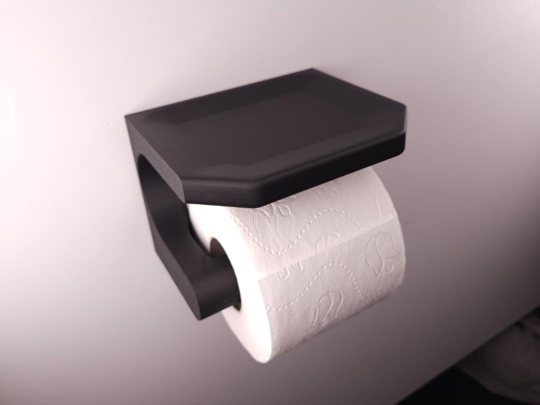 Porta Rollo de Baño con Estante