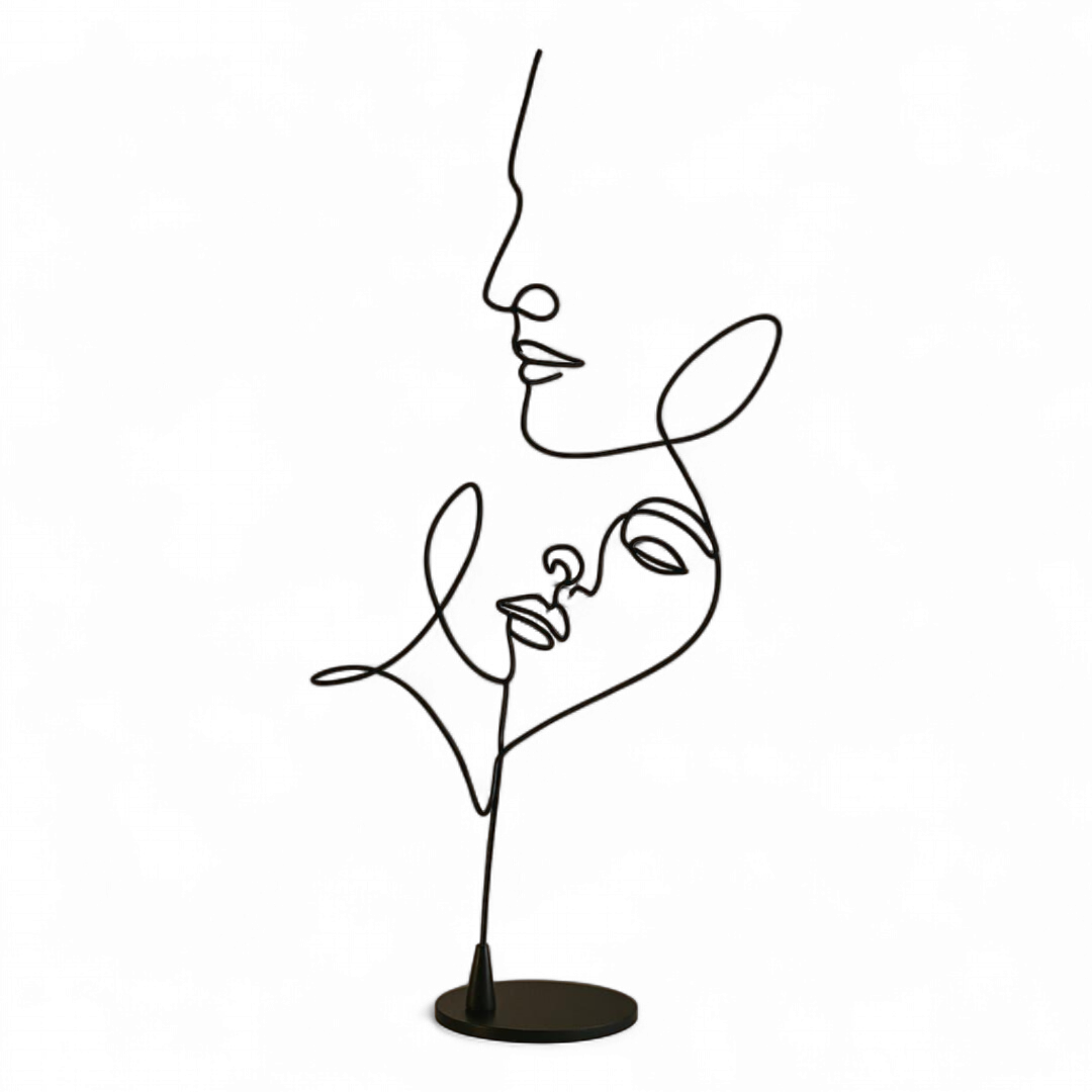Adorno Minimalista "Abrazo de Líneas"