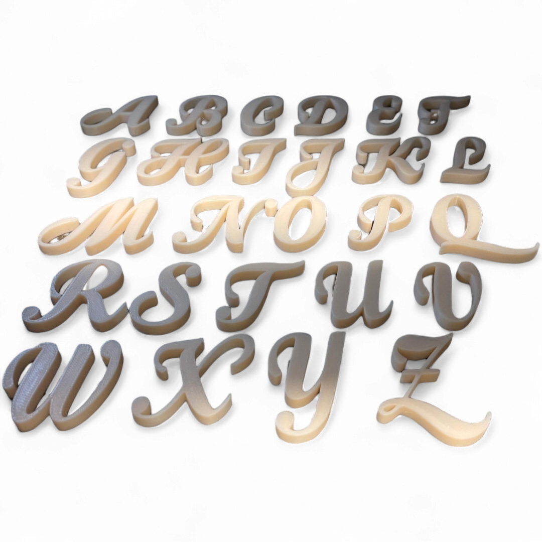Letras Cursivas 3D