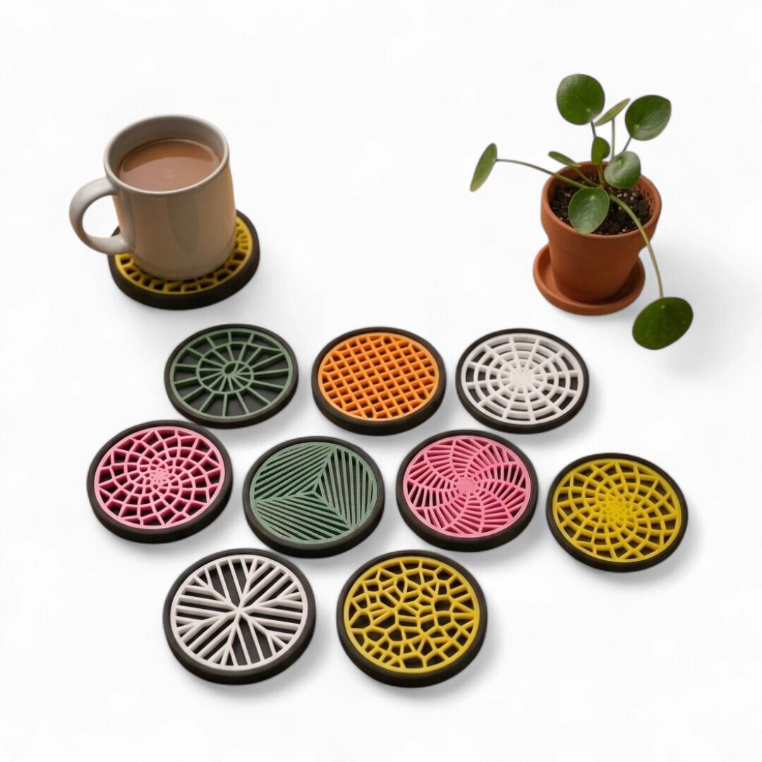 Set de Posavasos Geométricos Intercambiables