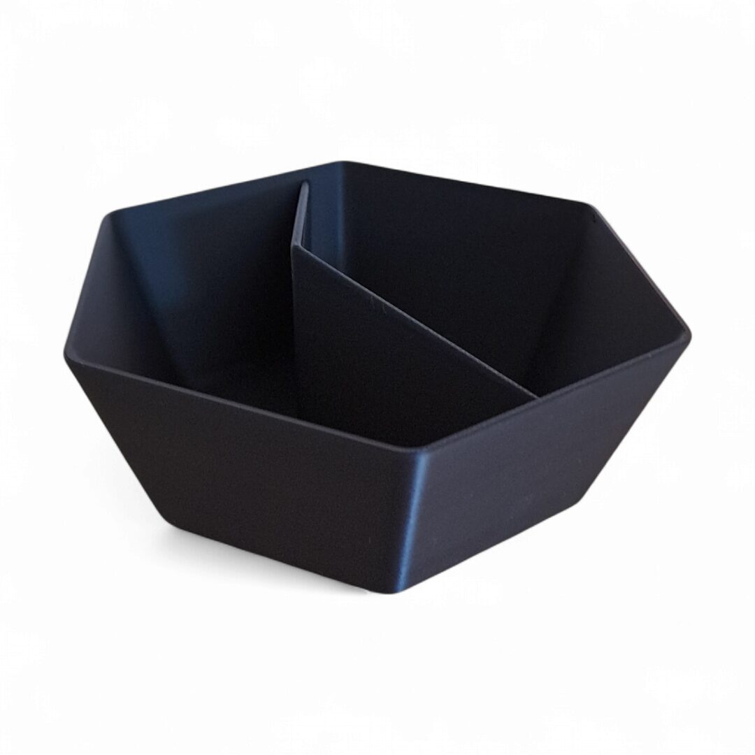 Recipiente Hexagonal de Doble Compartimento