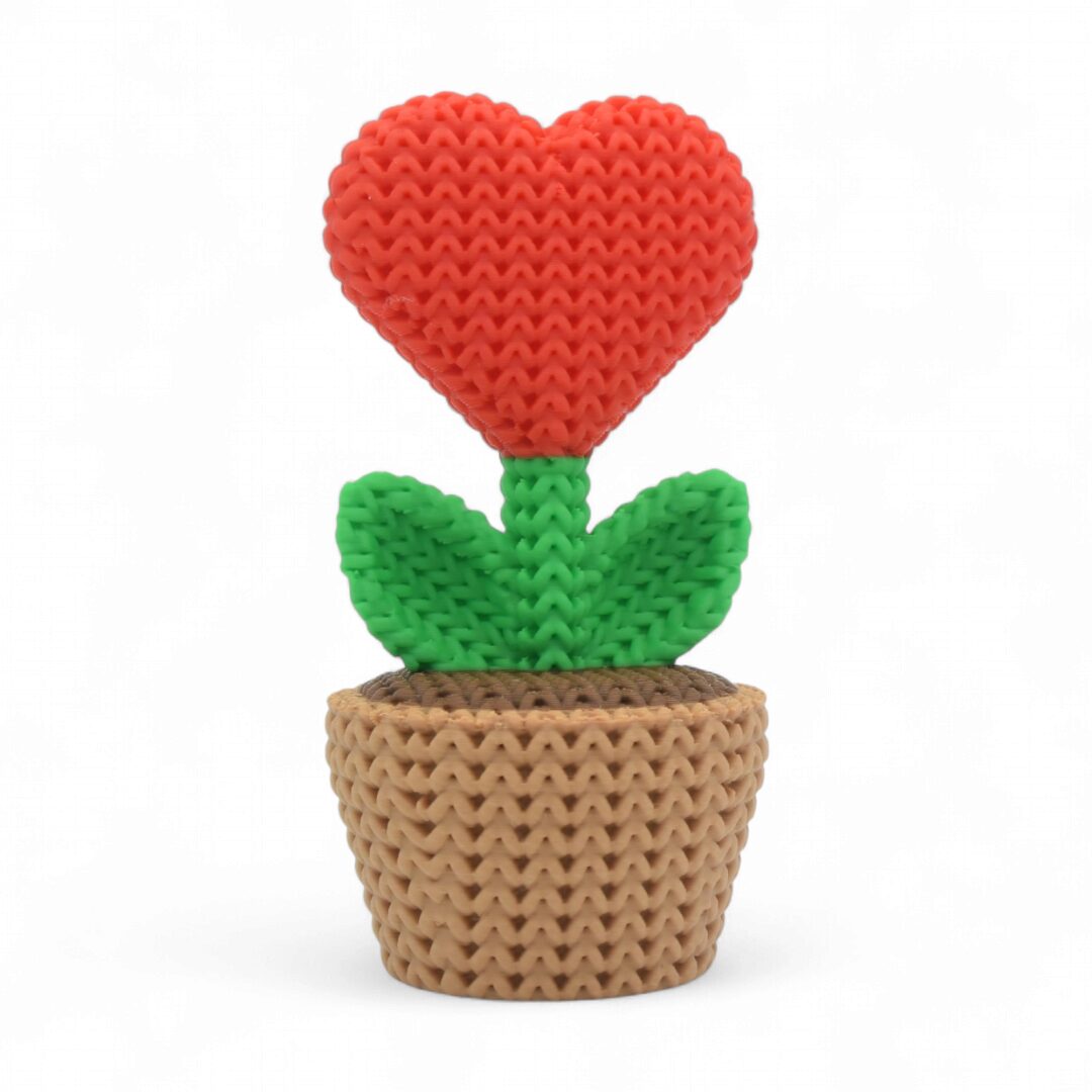 Figura "Flor Corazon Crochet"