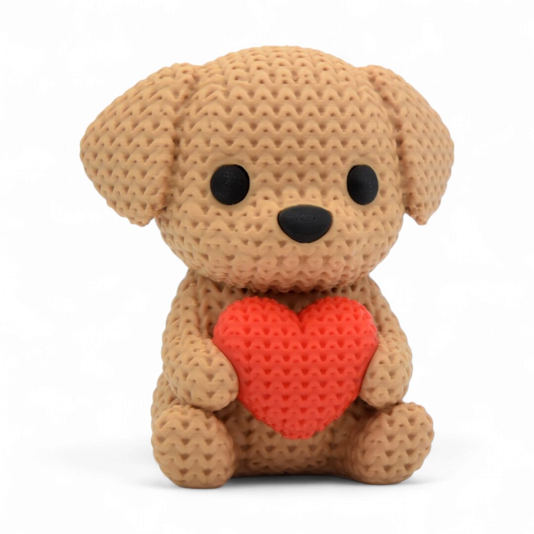 Figura "Perro Crochet con Corazon"