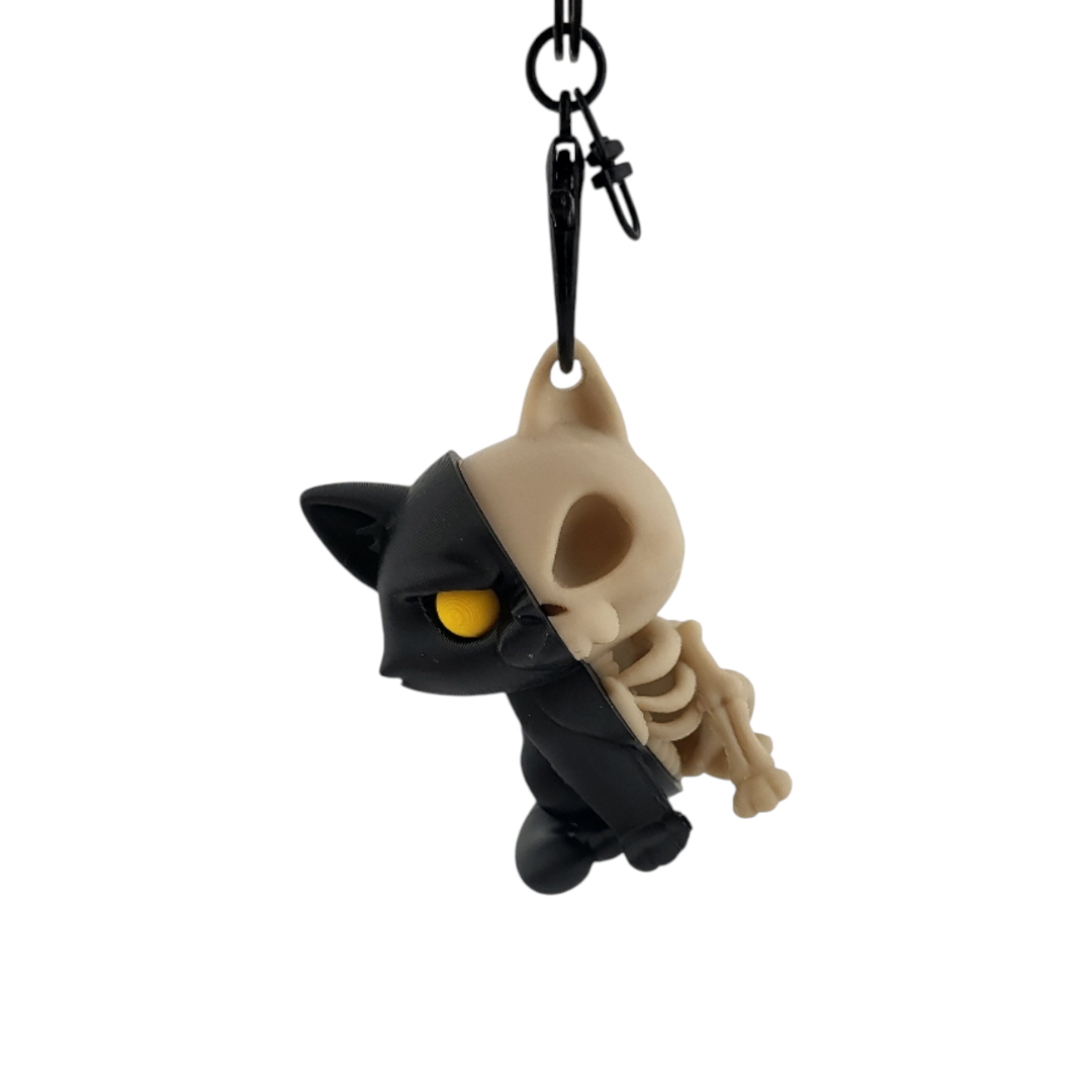 Llavero de Gato Esqueleto