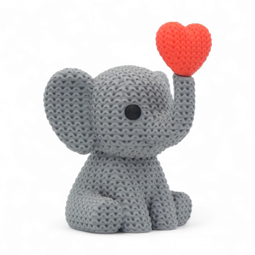 Figura "Elefante con Corazón Crochet"