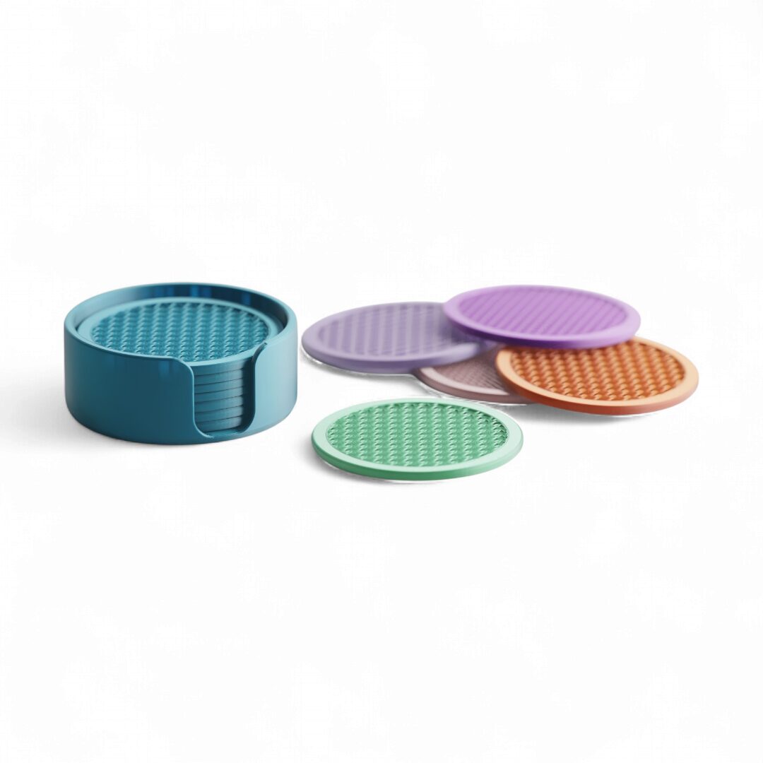 Set de Posavasos Gyroa con Soporte Circular