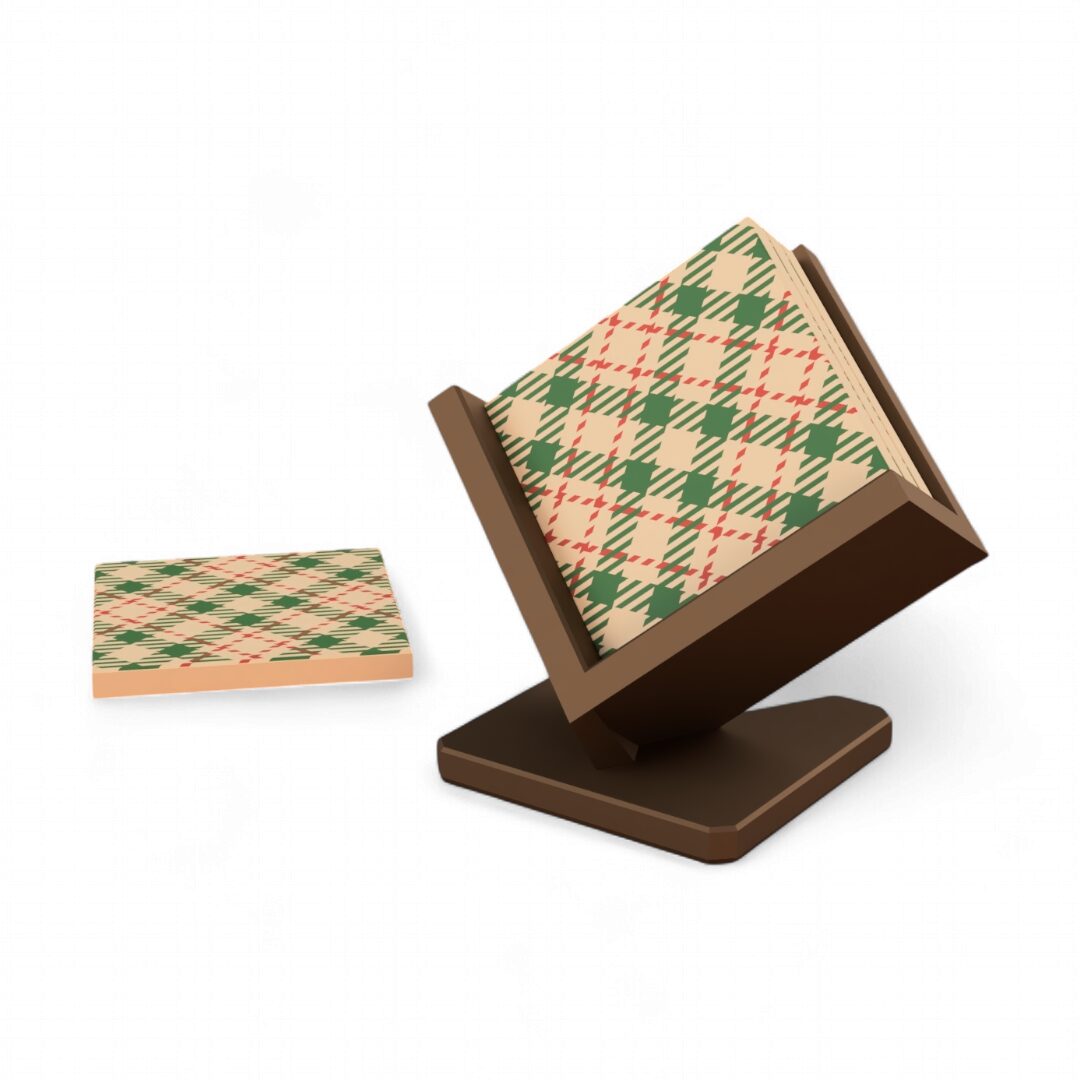 Set de Posavasos a Cuadros