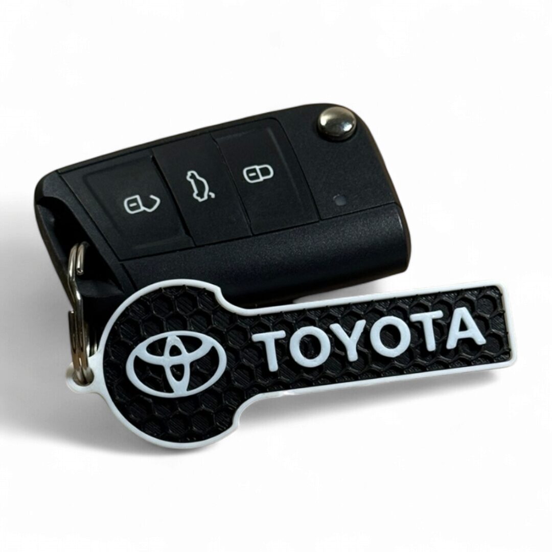 Llavero Toyota Alargado Textura Panal