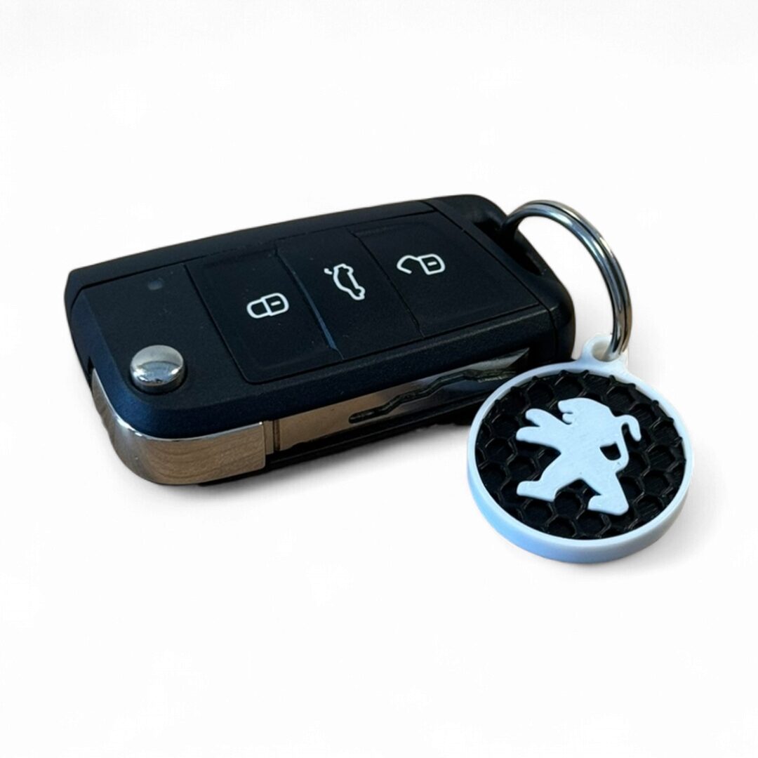 Llavero Circular Peugeot Textura Panal