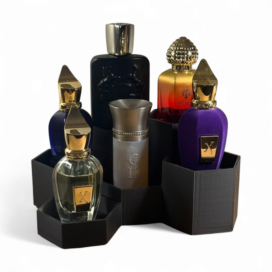 Exhibidor de Perfumes Poligonal Negro