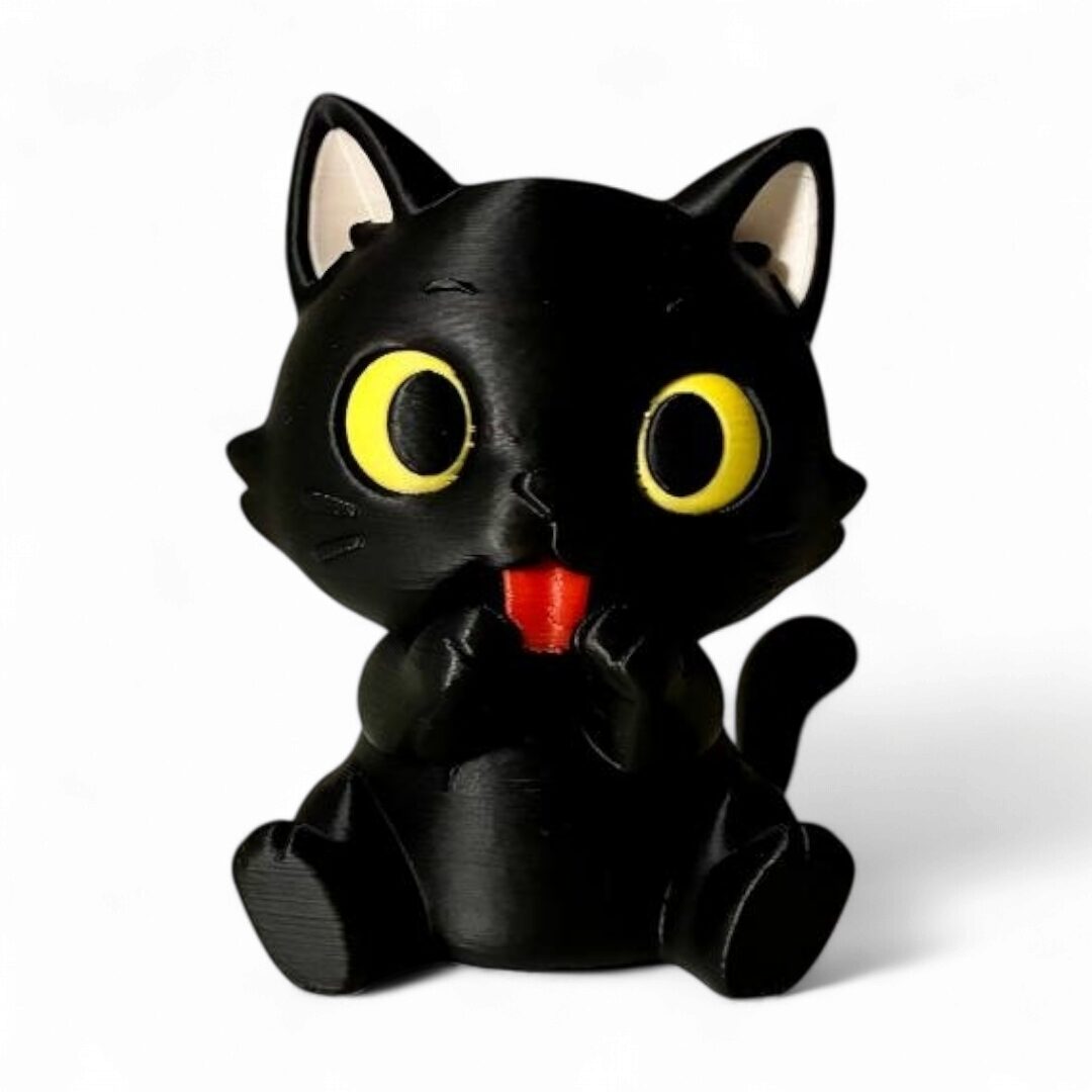 Figura "Gatito Negro Tierno"