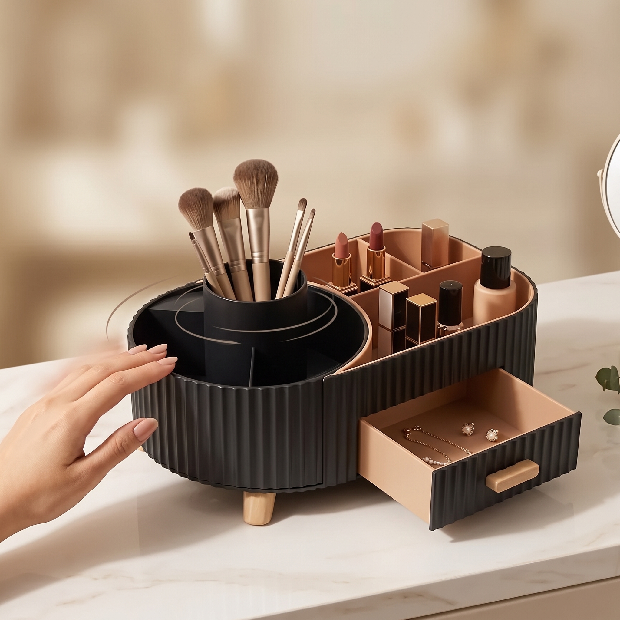 Organizador de Maquillaje Rotativo