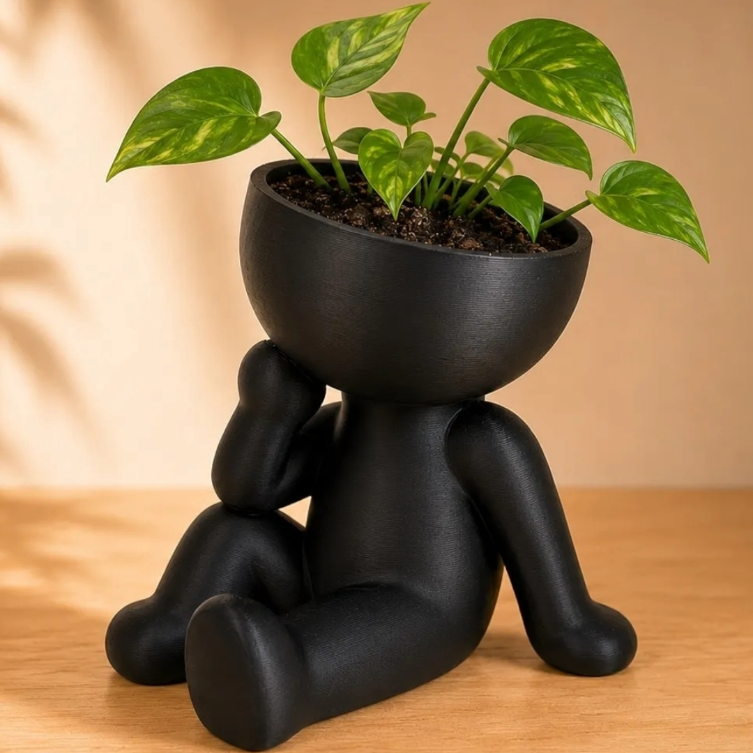 Maceta Decorativa Figura Pensadora
