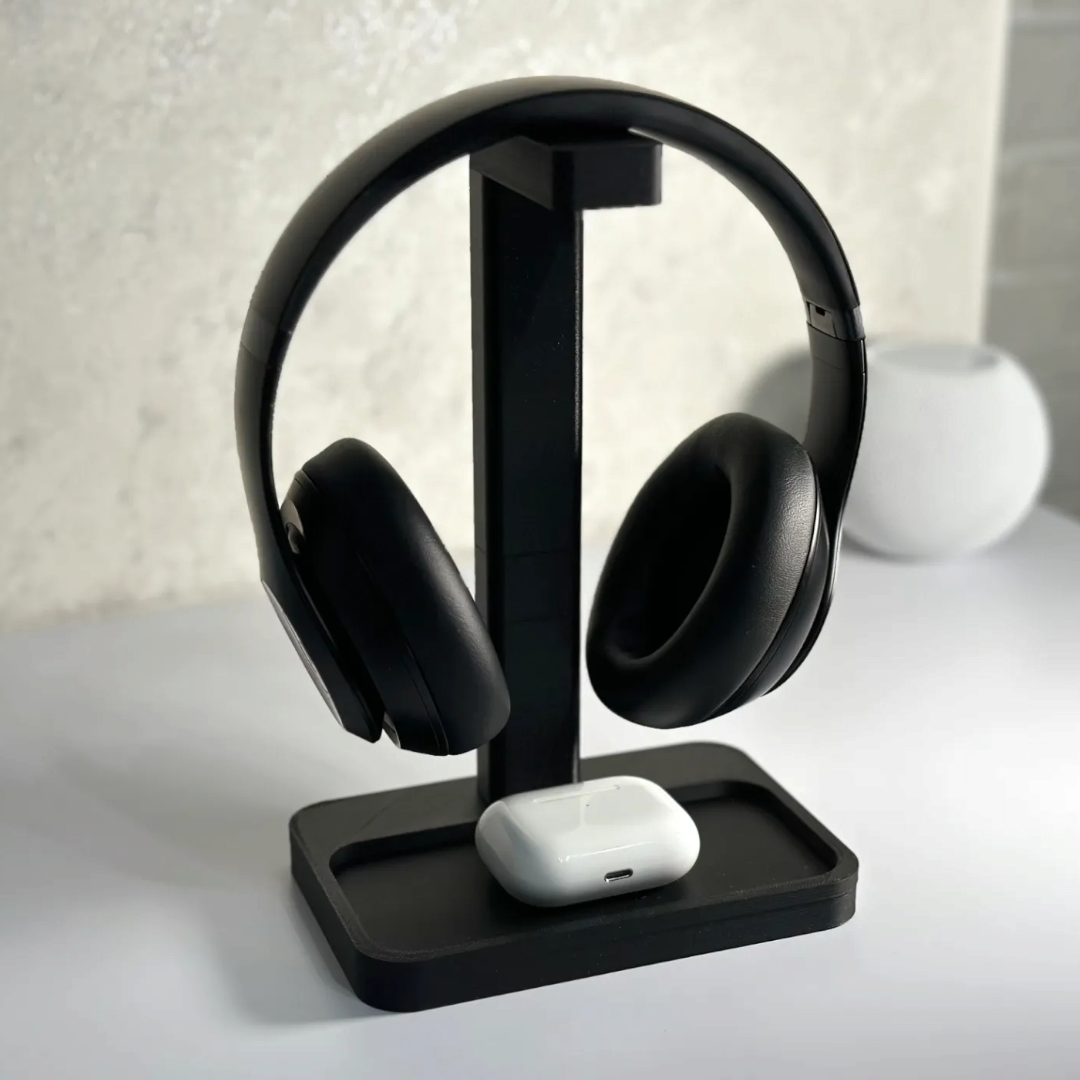 Soporte de Auriculares con Bandeja Base