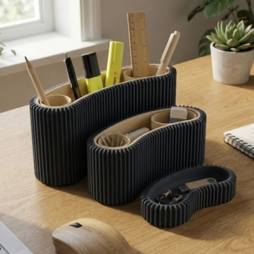 Set Organizador de Escritorio Acanalado