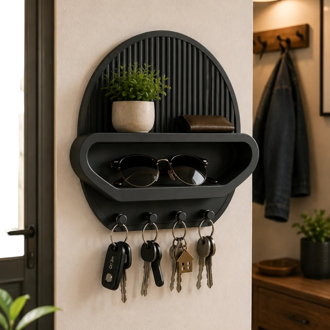 Guarda Llaves de Pared con Repisa